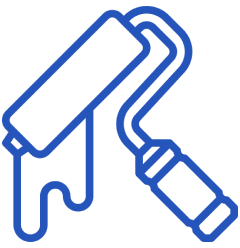 Blue icon with a wrench and hammer crossed, symbolizing tools or repair.